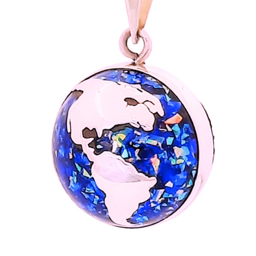 Pendant Harmony Ball Blue Planet Sterling Silver