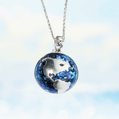 Pendant Harmony Ball Blue Planet Sterling Silver