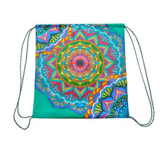 Set of Towel and Drawstring Gym Backpack Mandala