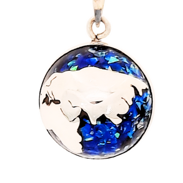 Pendant Harmony Ball Blue Planet Sterling Silver